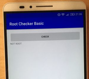 Resultat Root Checker mit Android